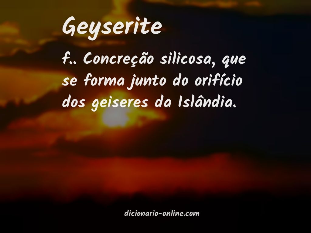 Significado de geyserite