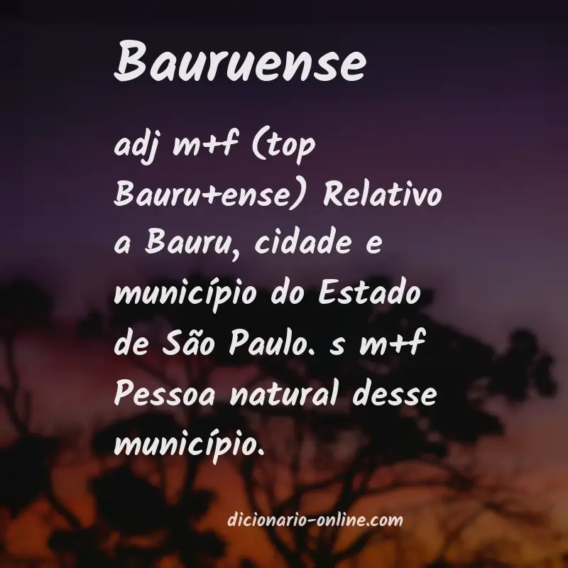 Significado de bauruense
