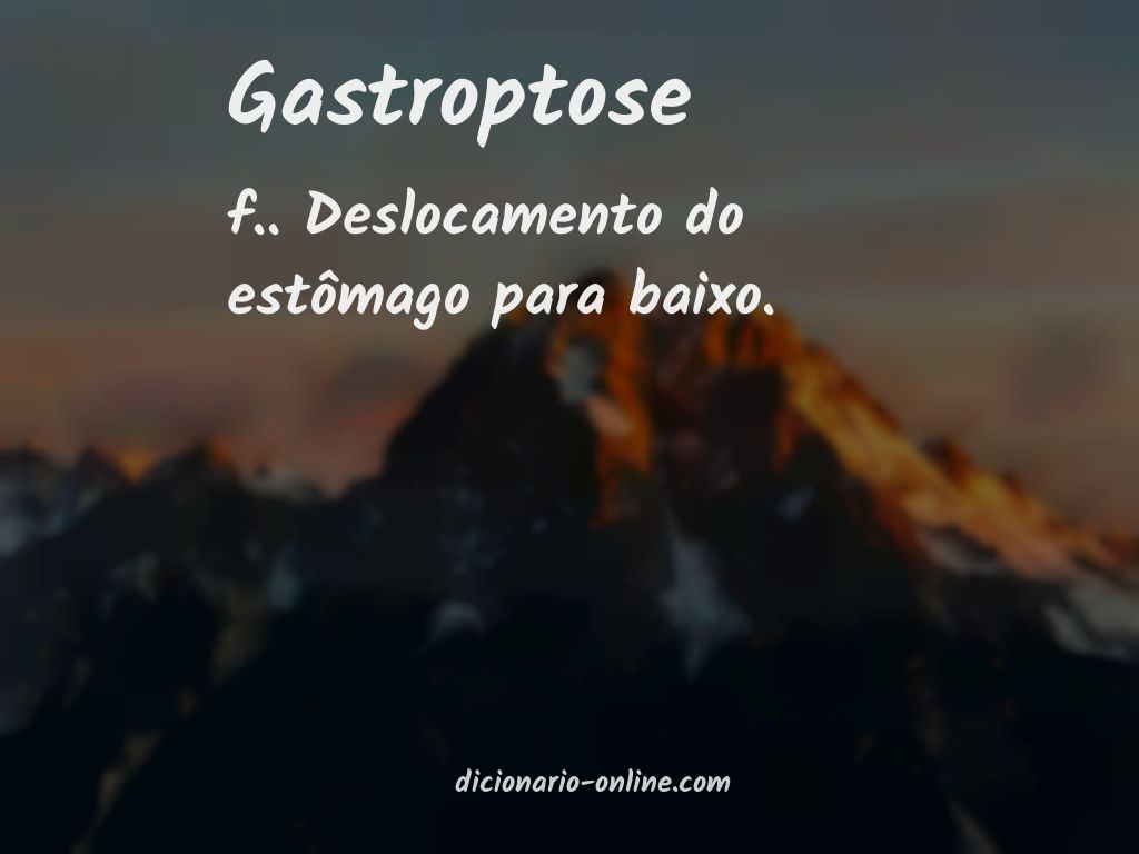 Significado de gastroptose