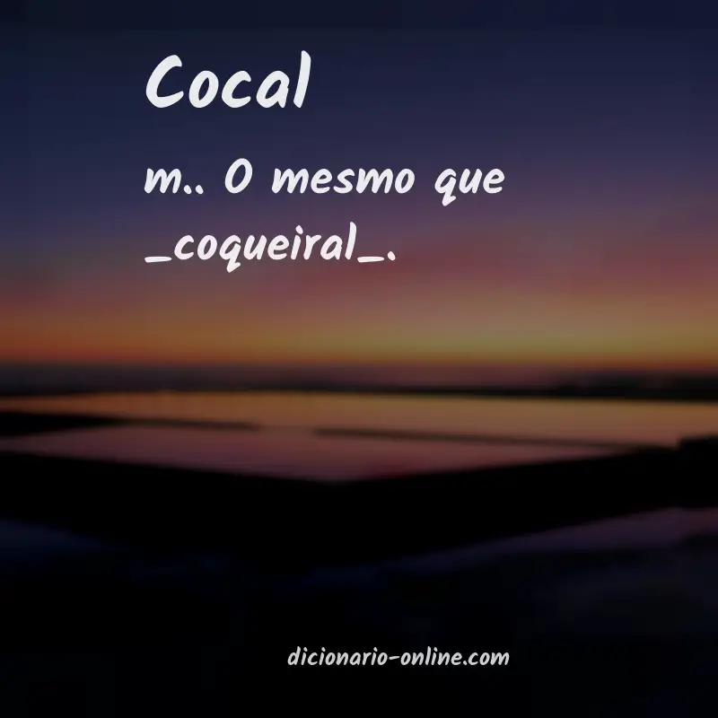 Significado de cocal