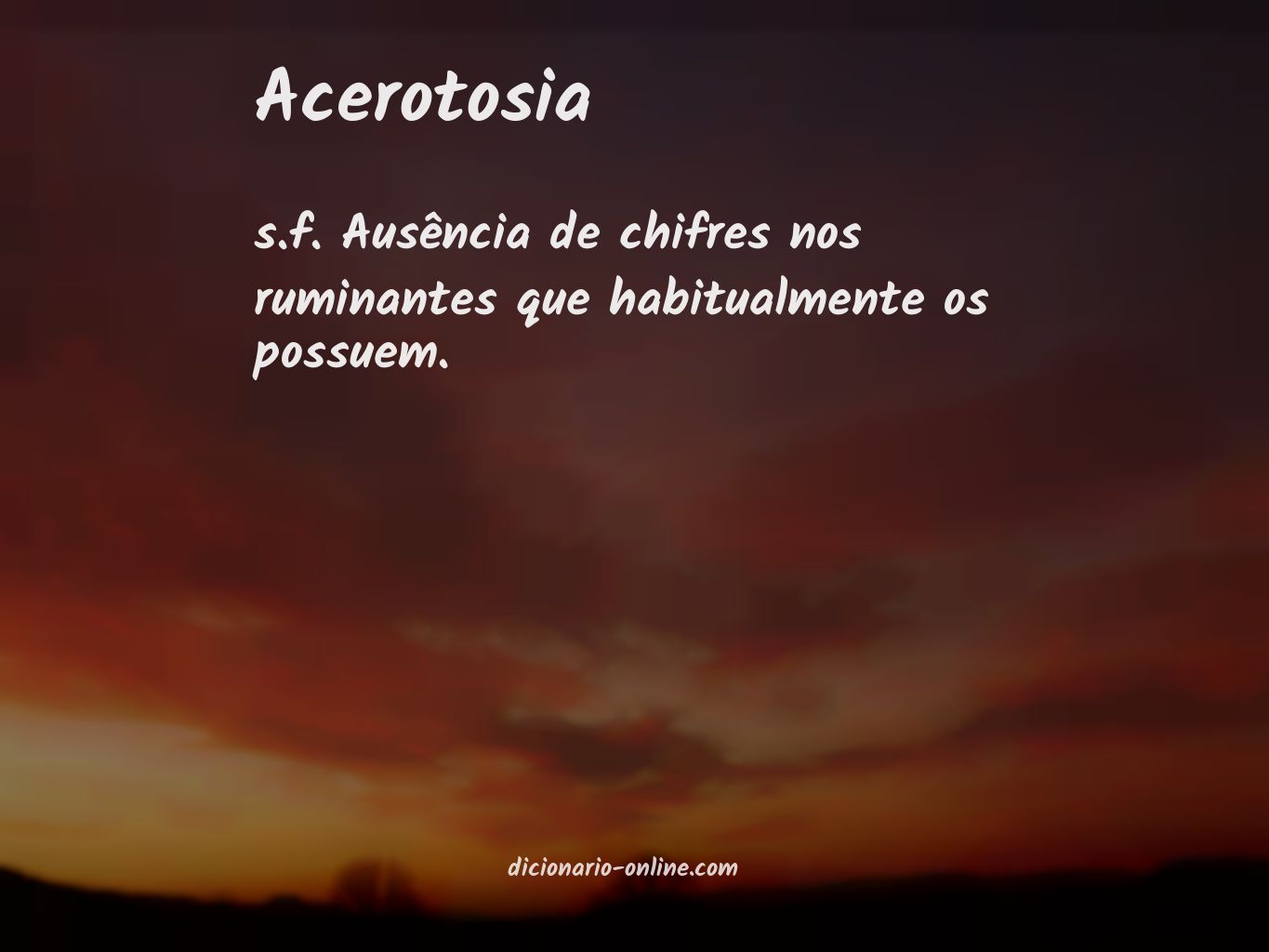 Significado de acerotosia