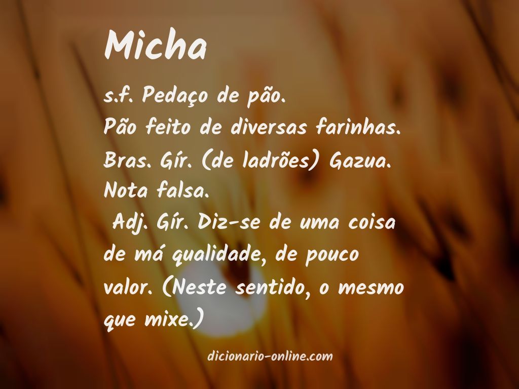 Significado de micha