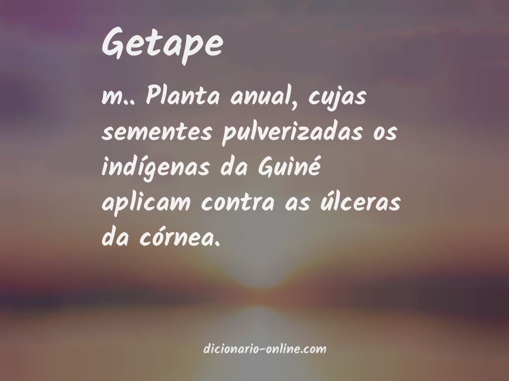 Significado de getape