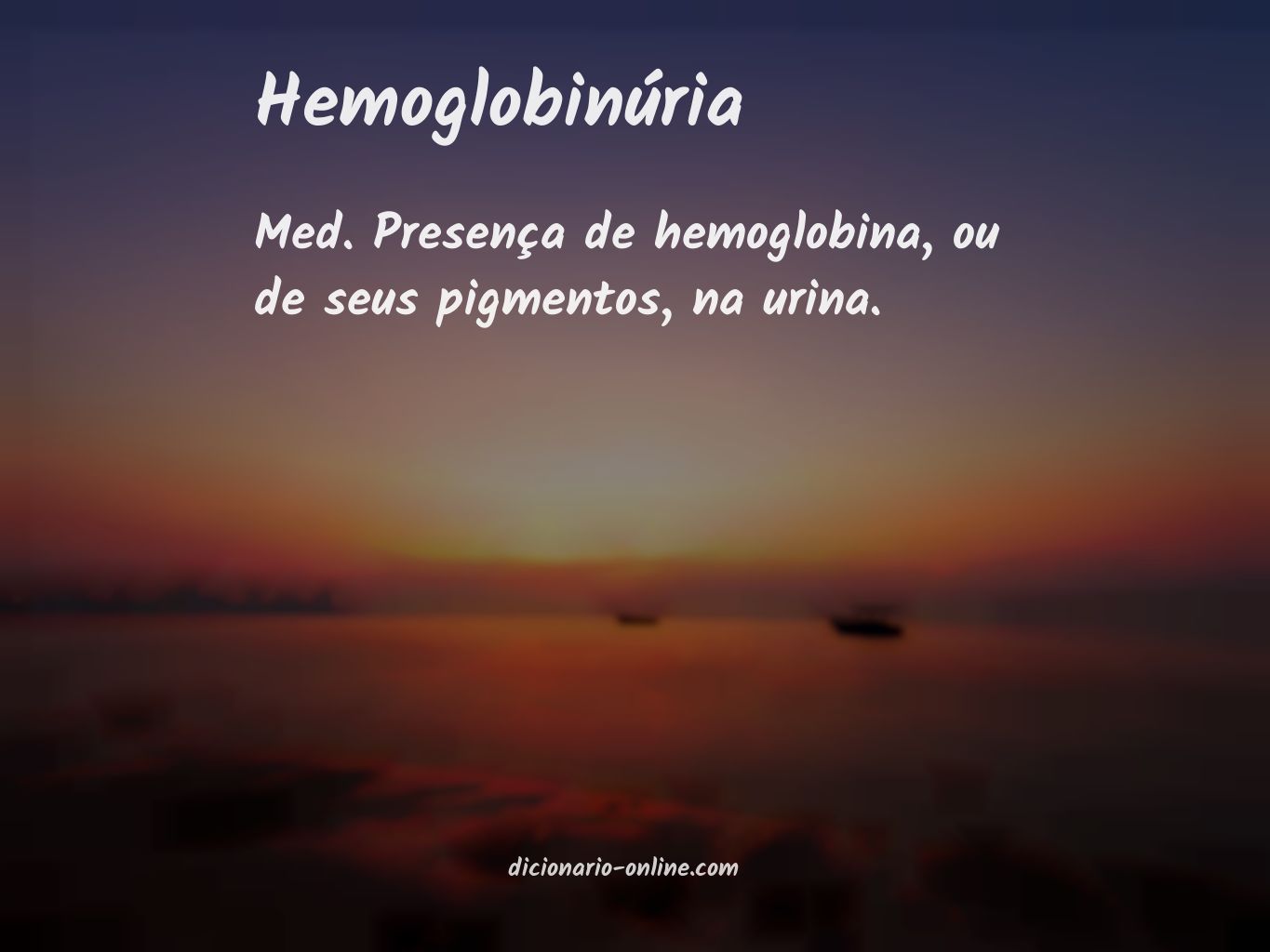 Significado de hemoglobinuria