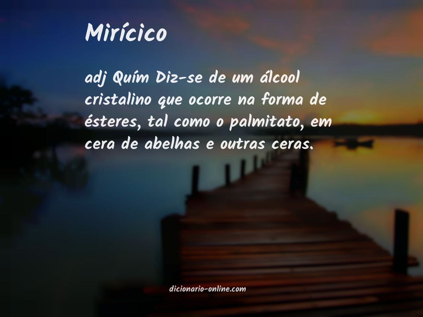 Significado de mirícico