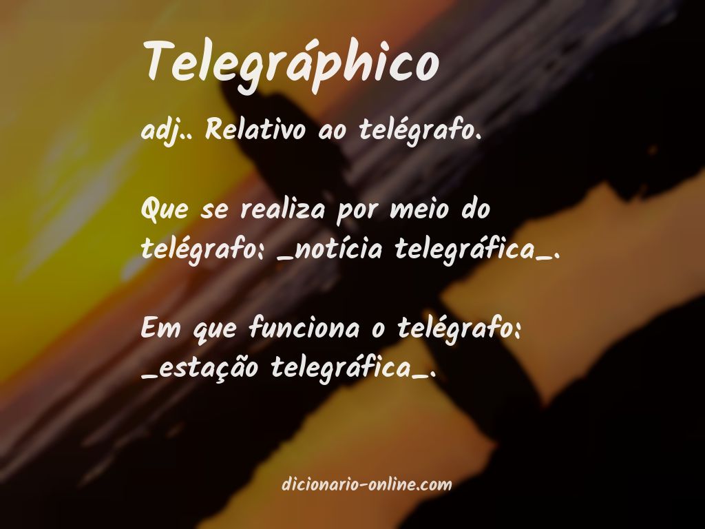 Significado de telegráphico