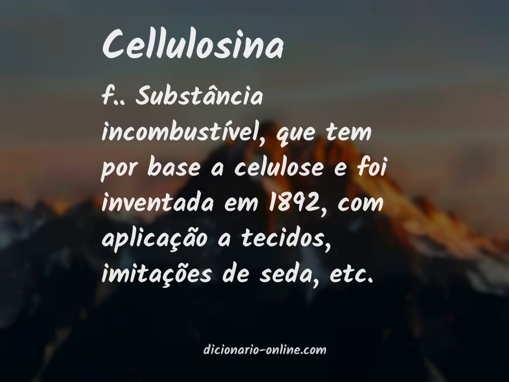 Significado de cellulosina