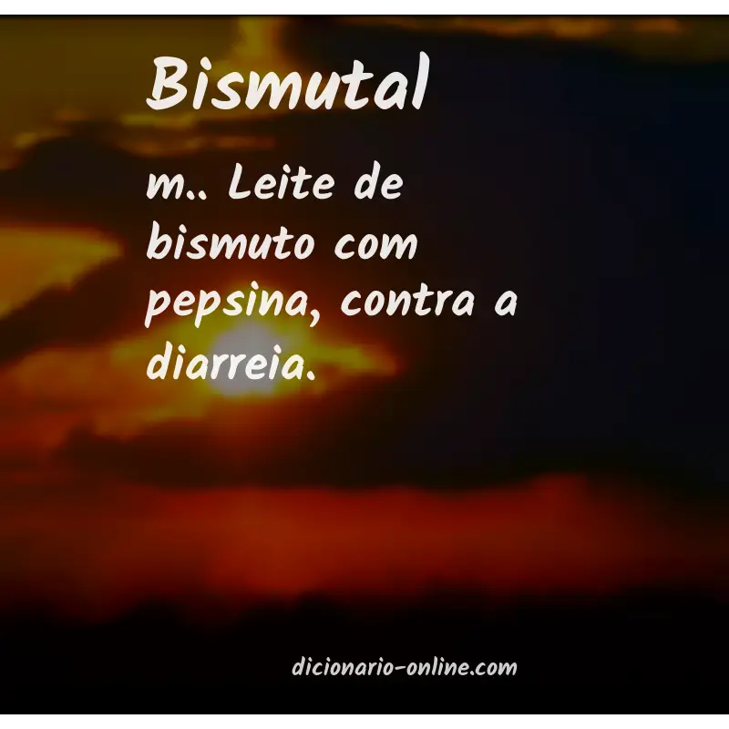 Significado de bismutal