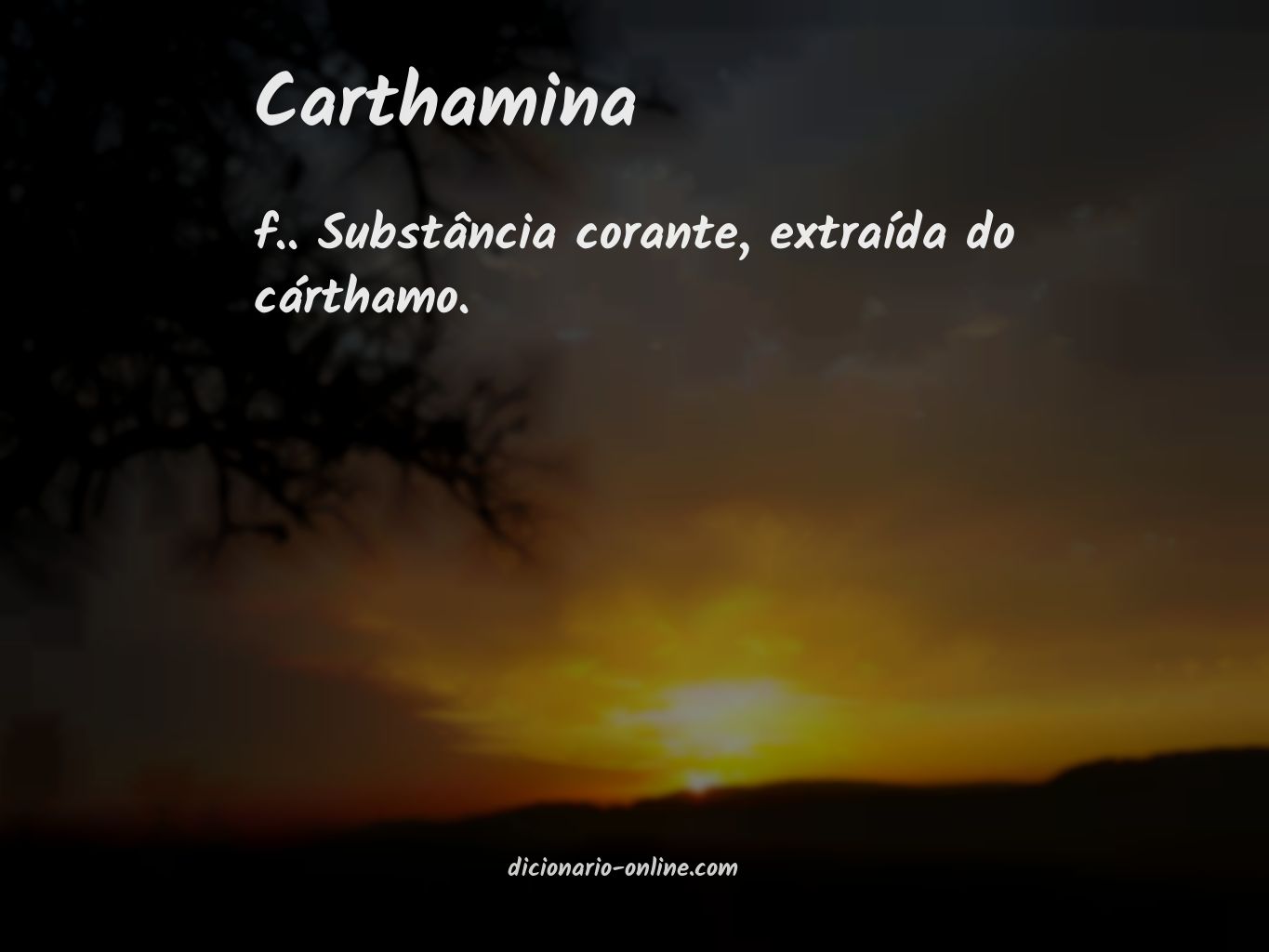 Significado de carthamina
