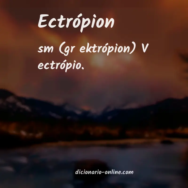 Significado de ectrópion