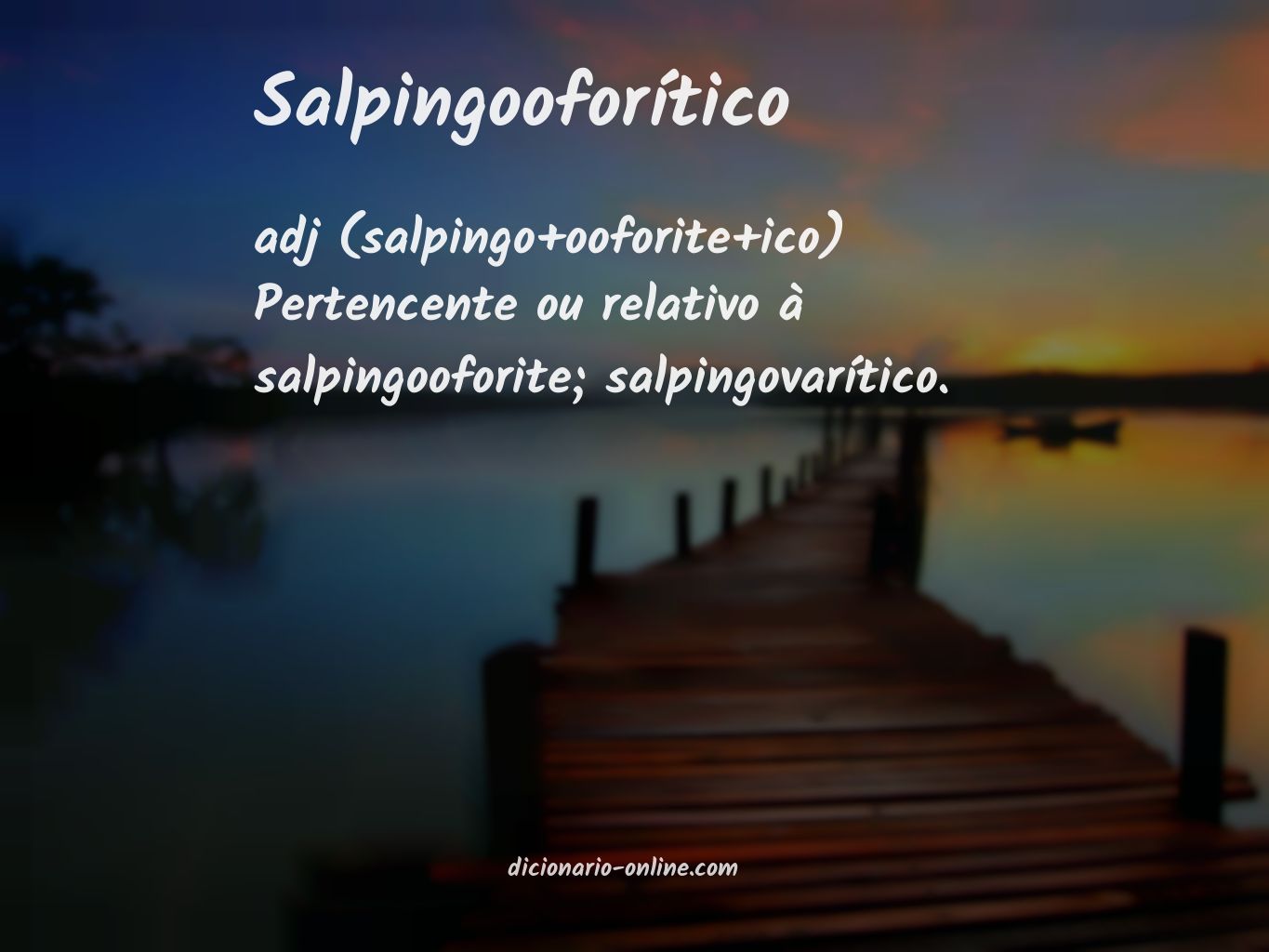 Significado de salpingooforítico