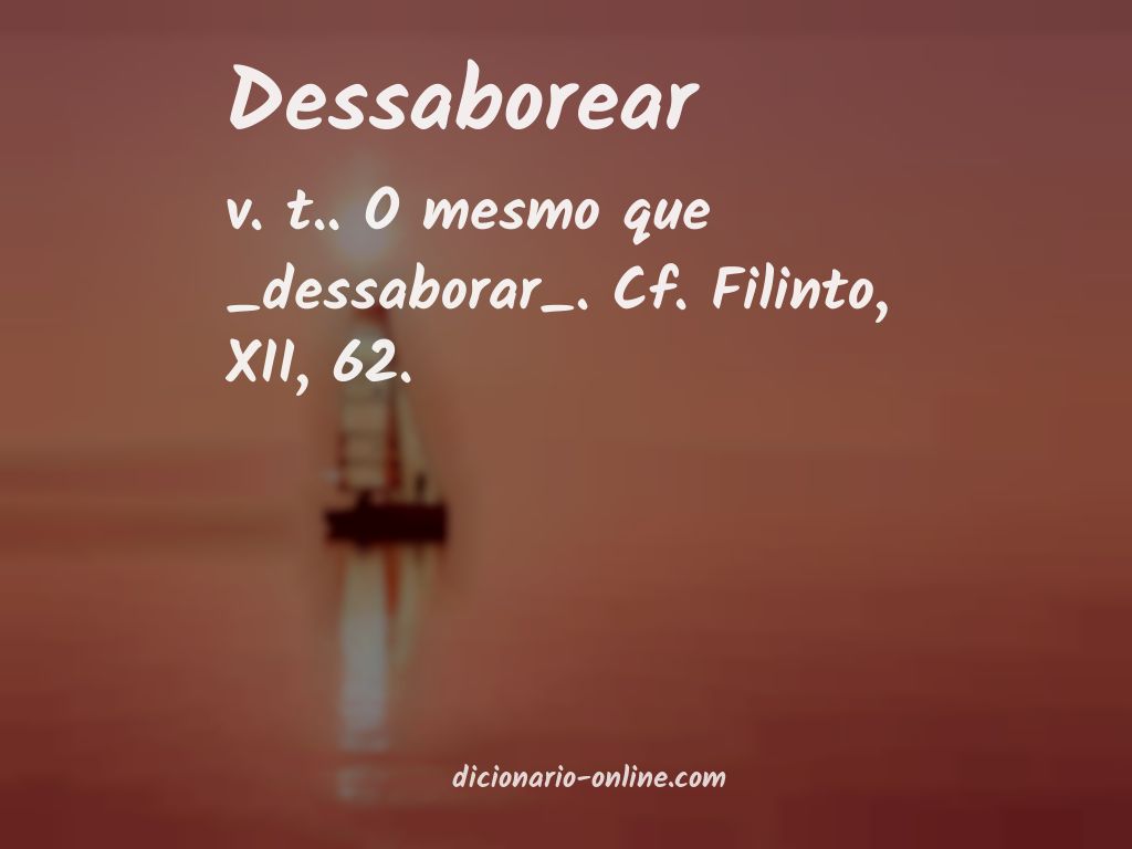 Significado de dessaborear