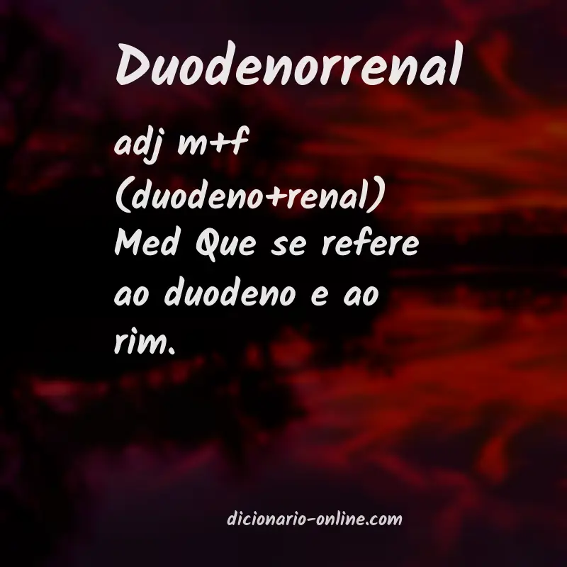 Significado de duodenorrenal