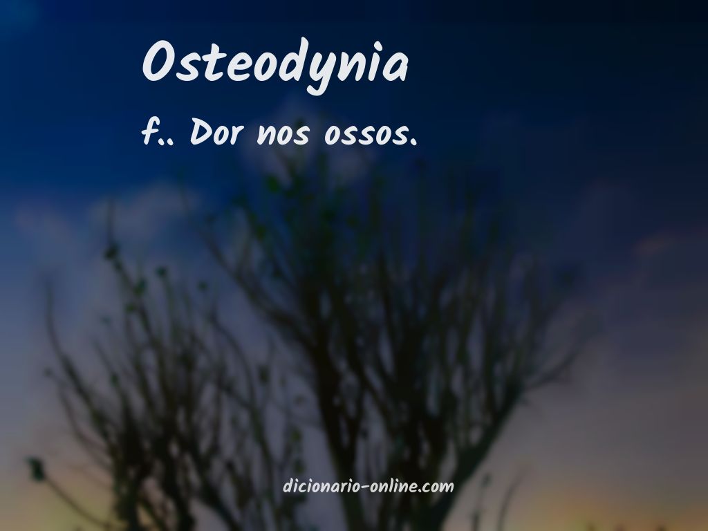 Significado de osteodynia