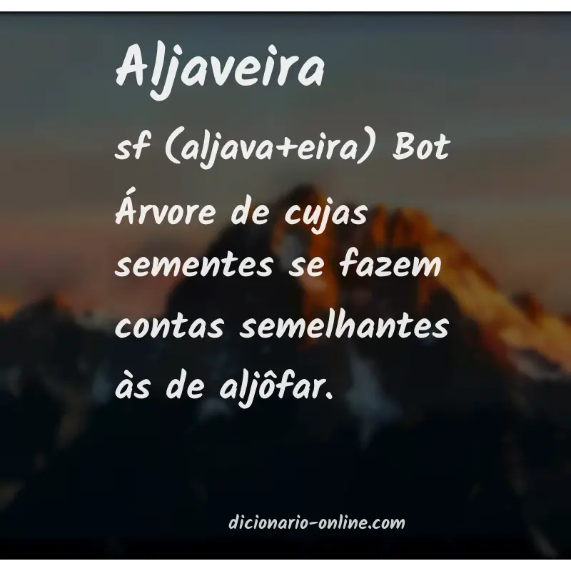Significado de aljaveira