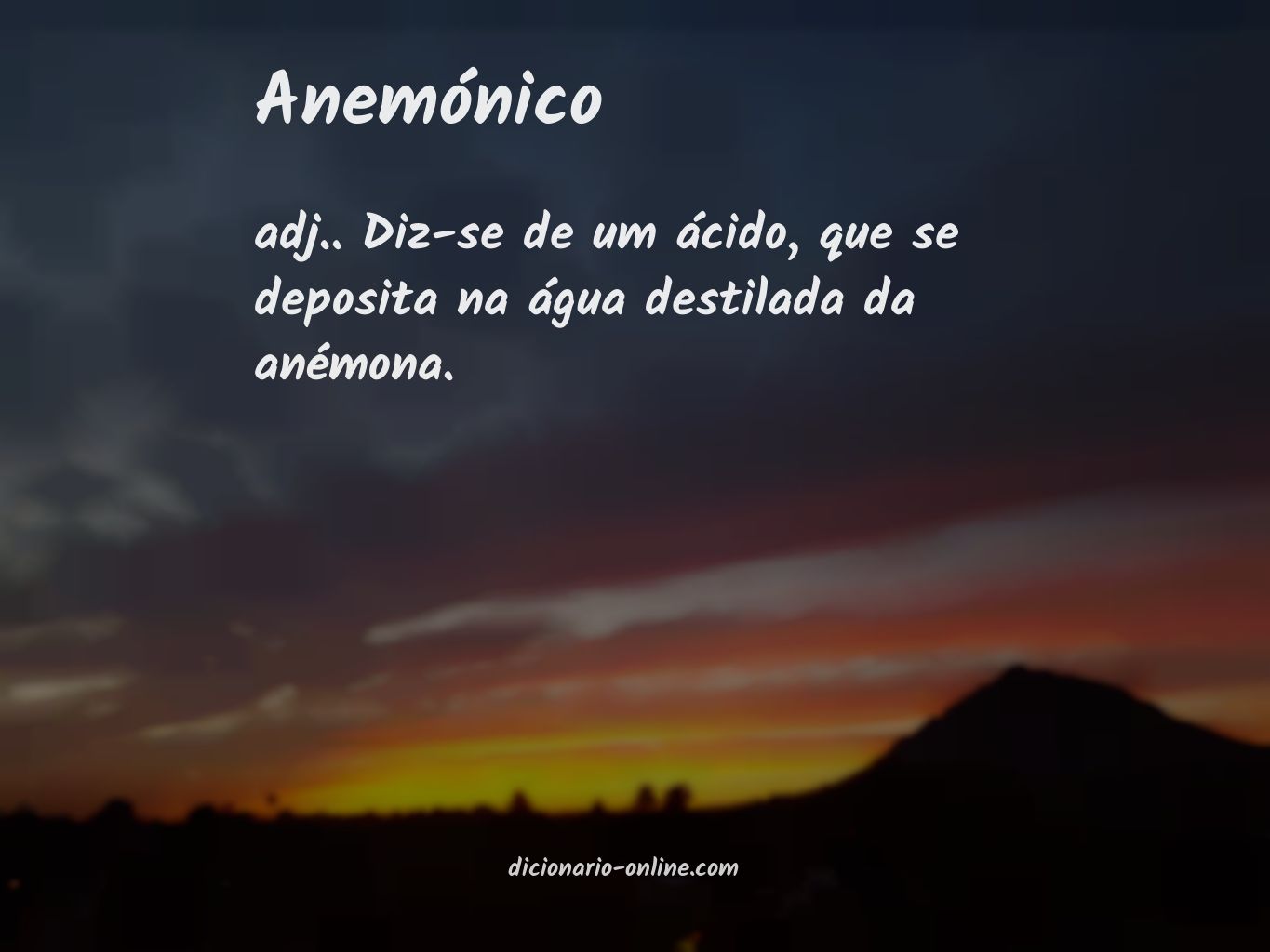 Significado de anemónico