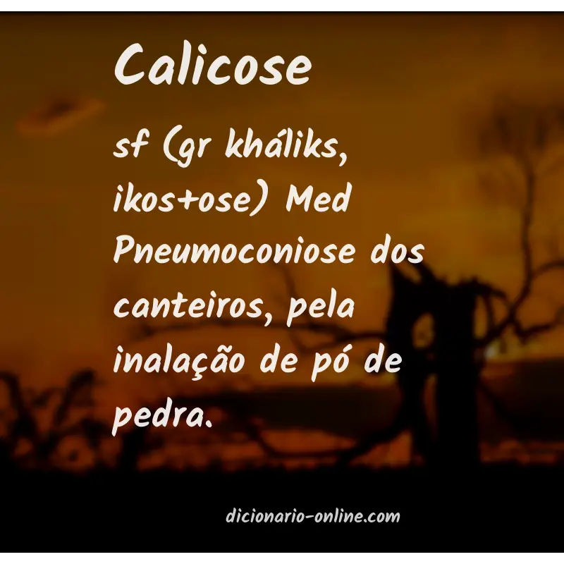 Significado de calicose