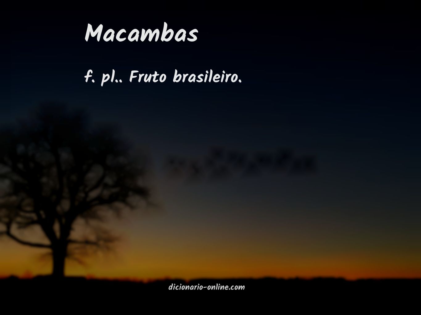 Significado de macambas