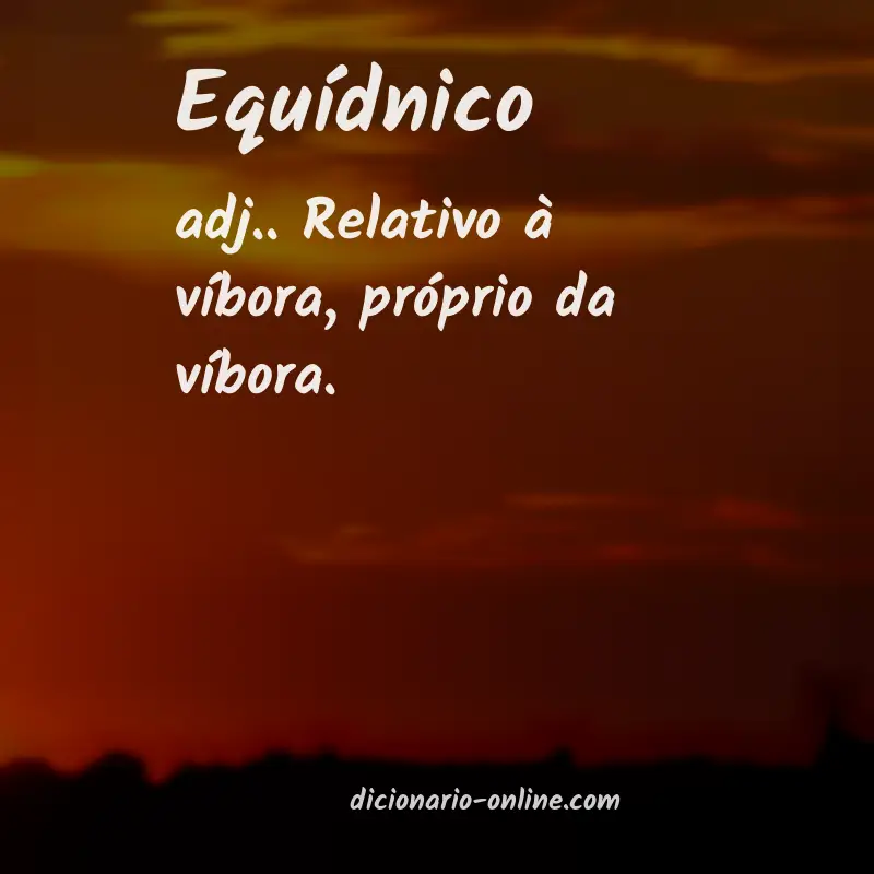 Significado de equídnico