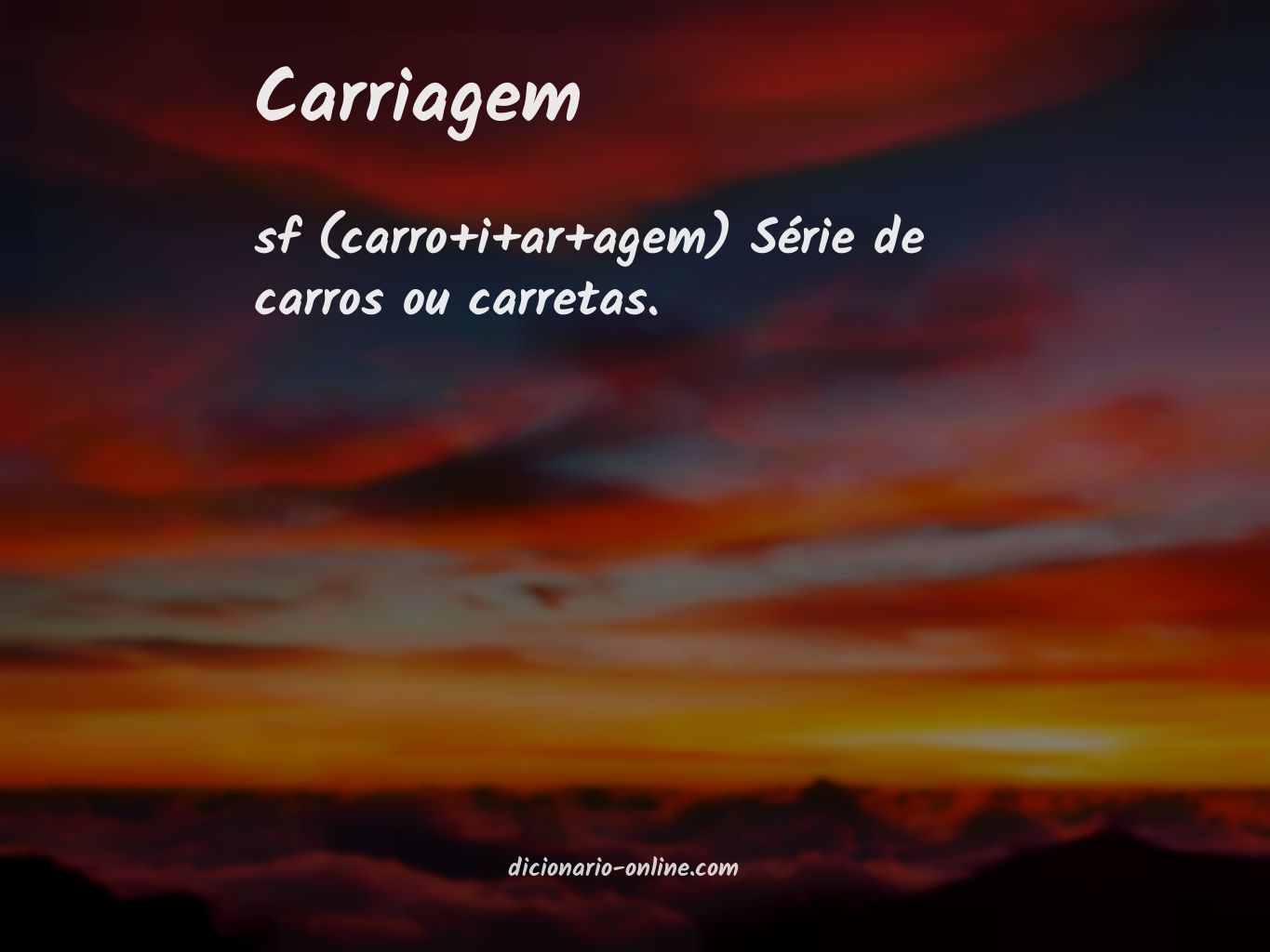 Significado de carriagem