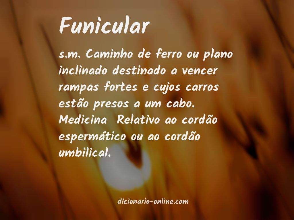 Significado de funicular