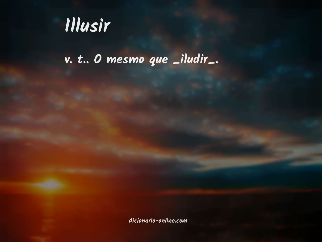 Significado de illusir