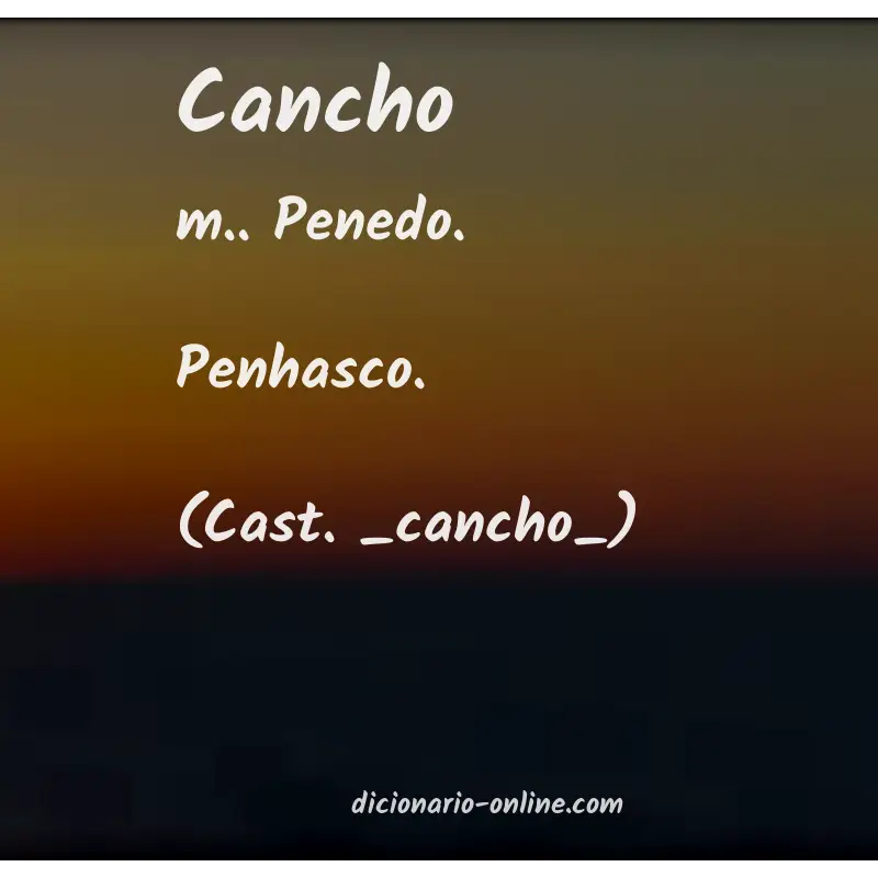 Significado de cancho