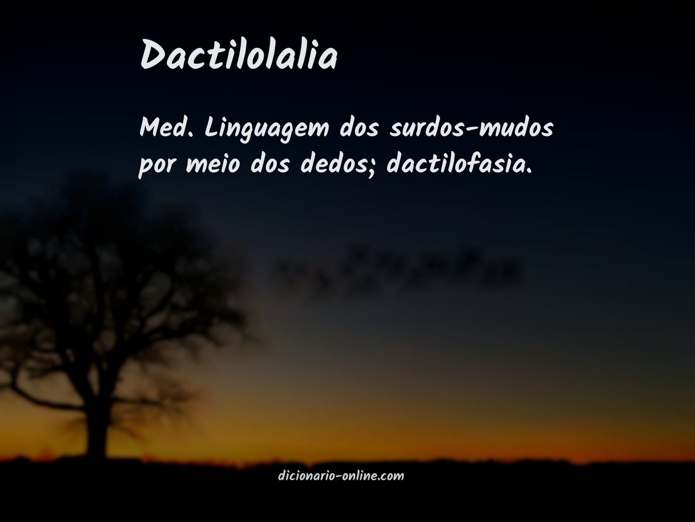 Significado de dactilolalia