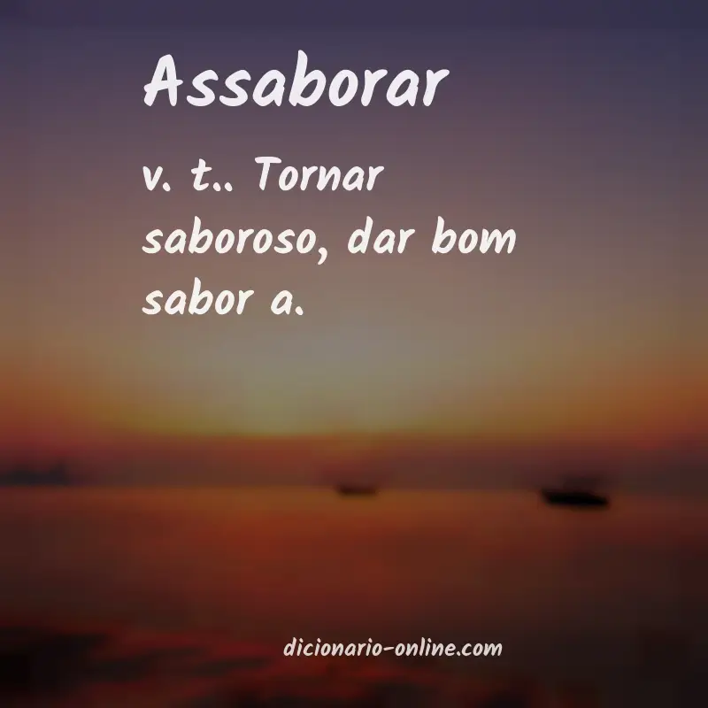 Significado de assaborar