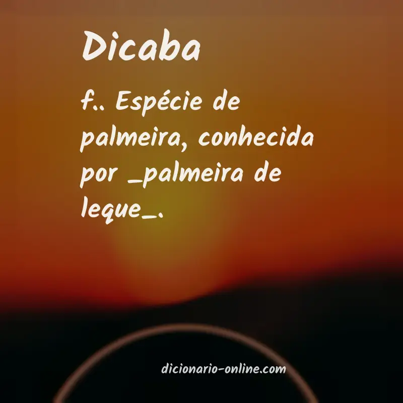 Significado de dicaba
