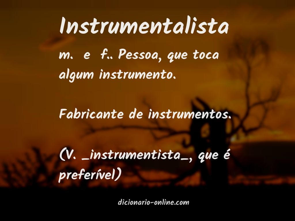 Significado de instrumentalista