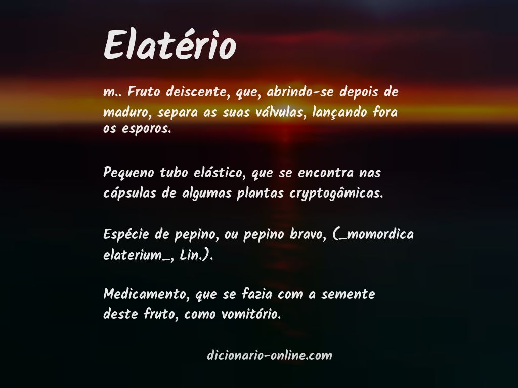 Significado de elatério