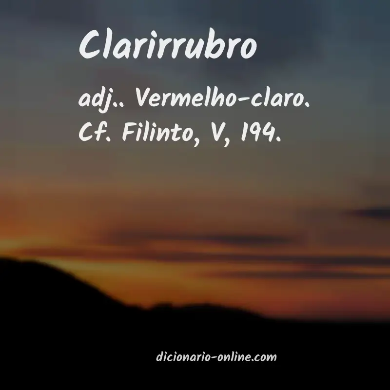 Significado de clarirrubro