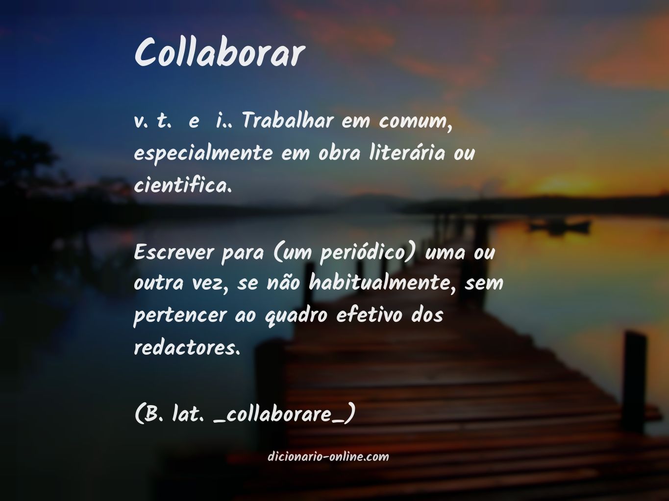 Significado de collaborar