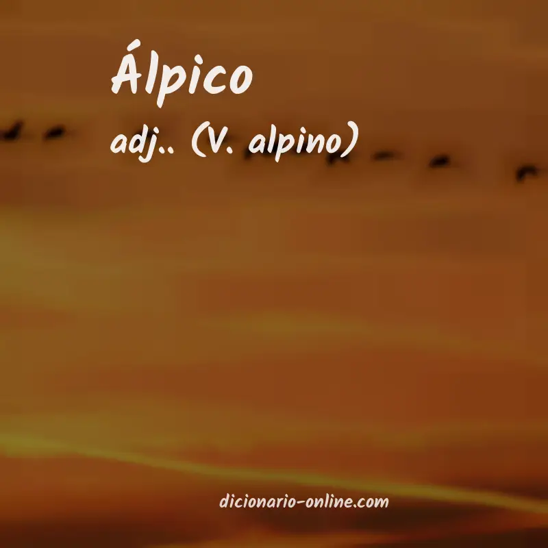 Significado de álpico