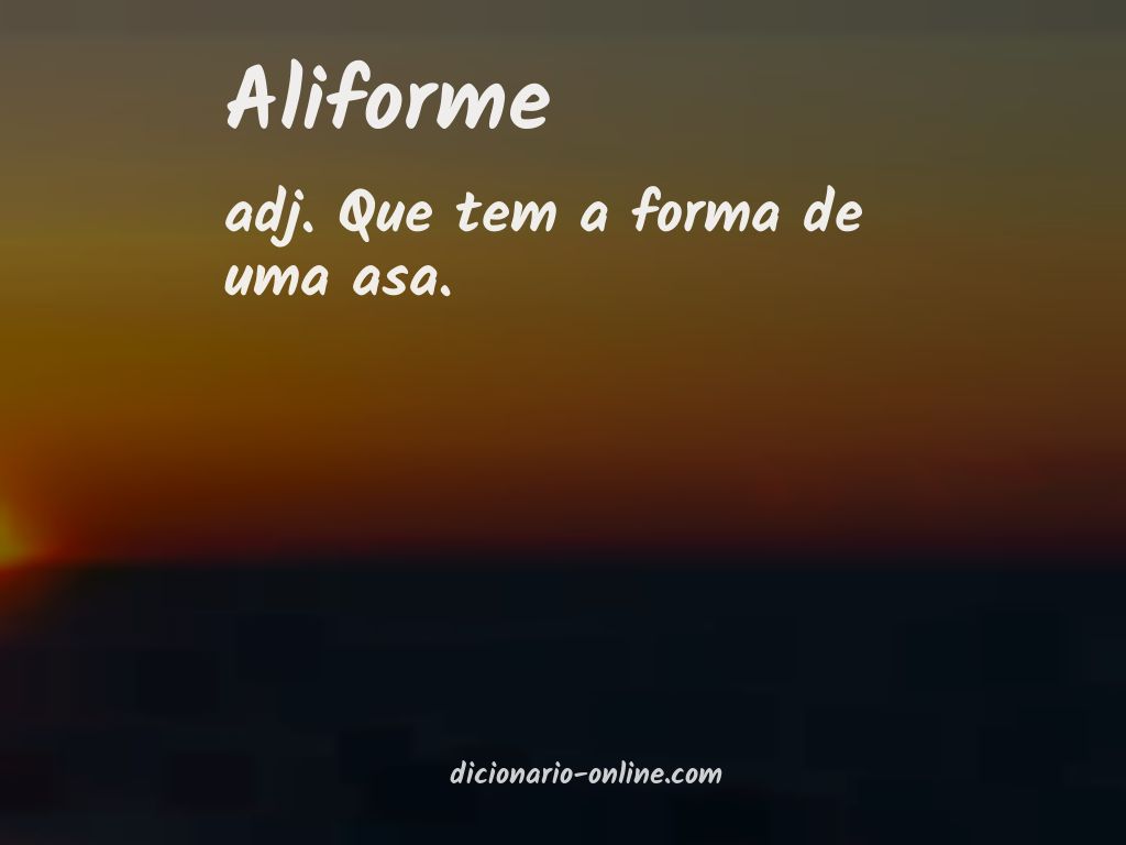 Significado de aliforme