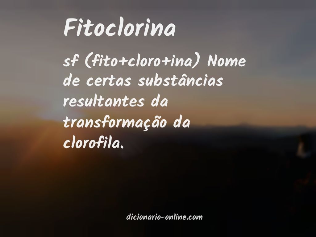 Significado de fitoclorina