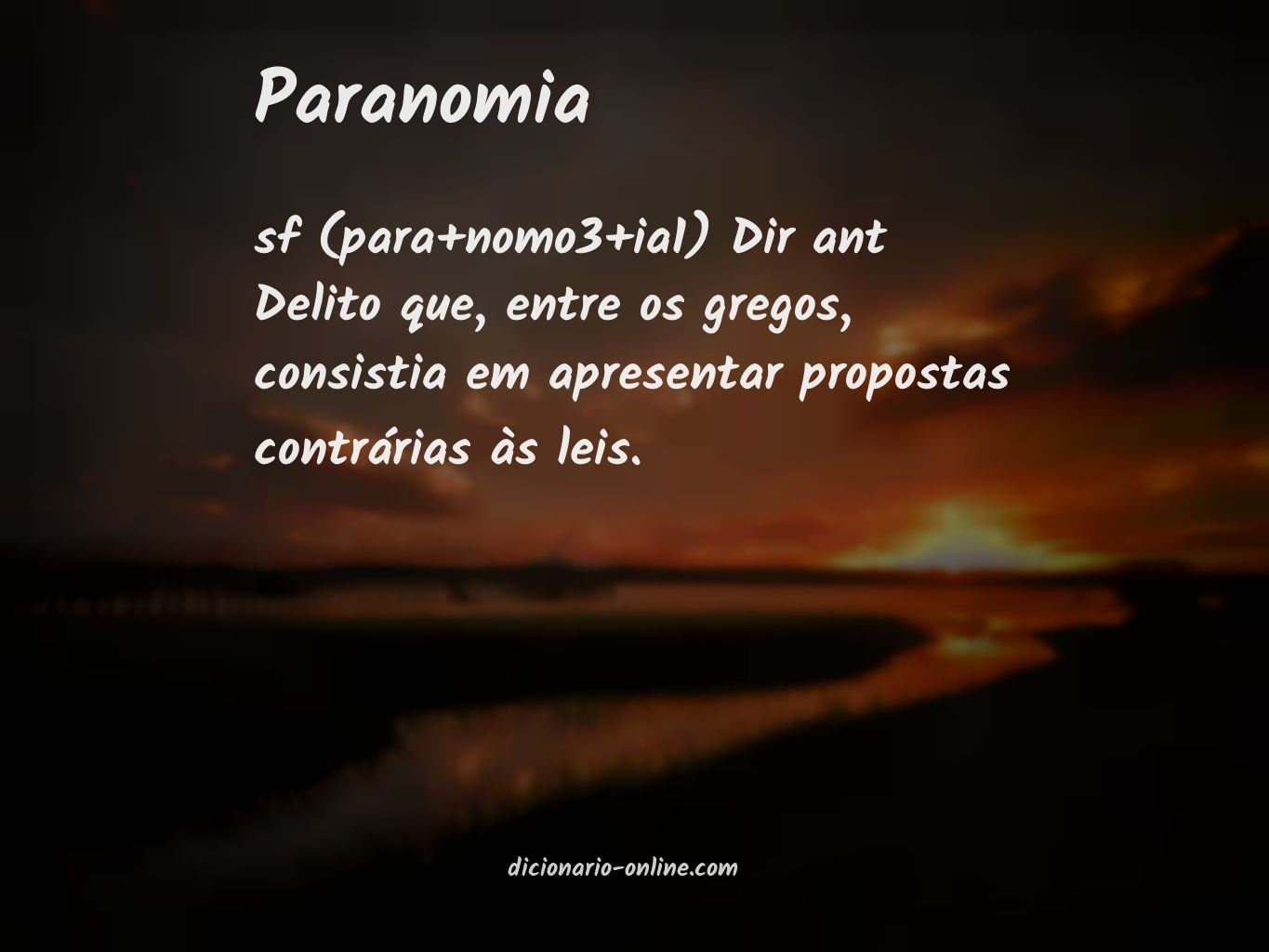 Significado de paranomia