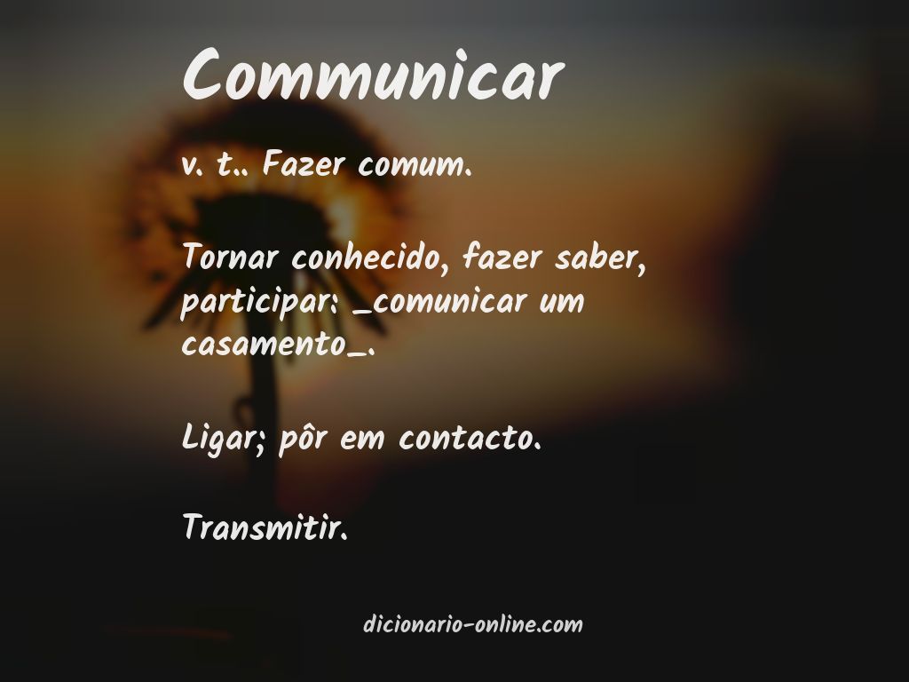 Significado de communicar
