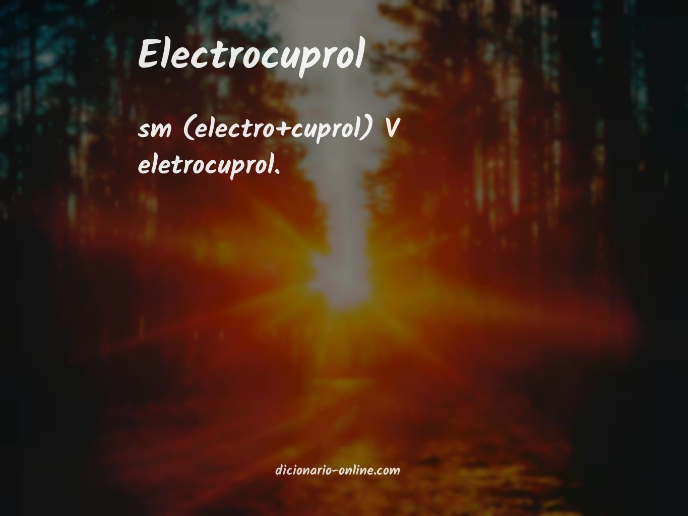 Significado de electrocuprol