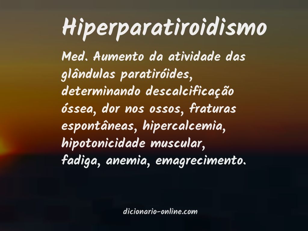 Significado de hiperparatiroidismo