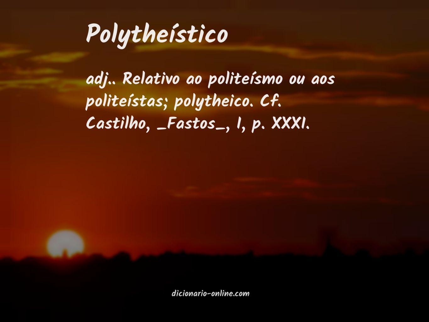 Significado de polytheístico