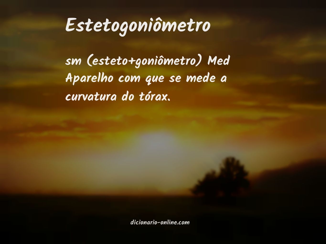 Significado de estetogoniômetro