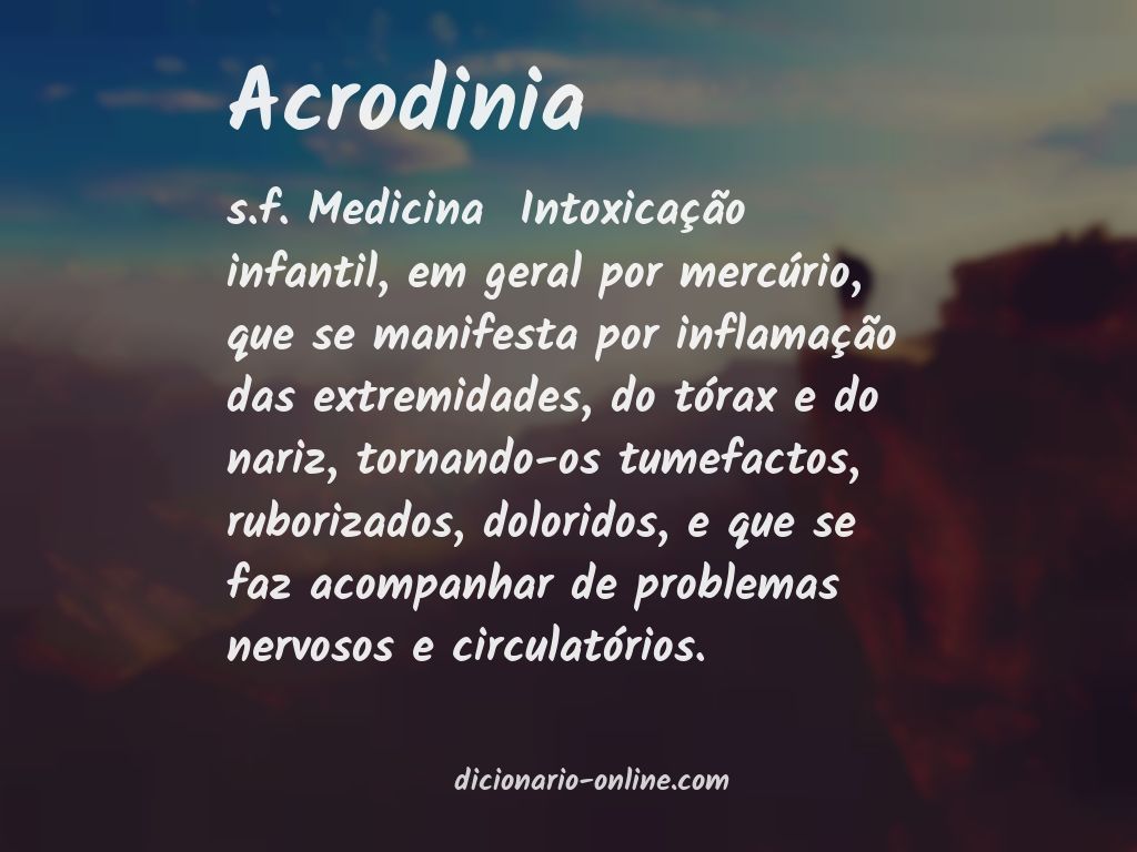 Significado de acrodinia