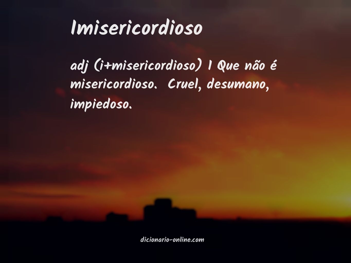 Significado de imisericordioso