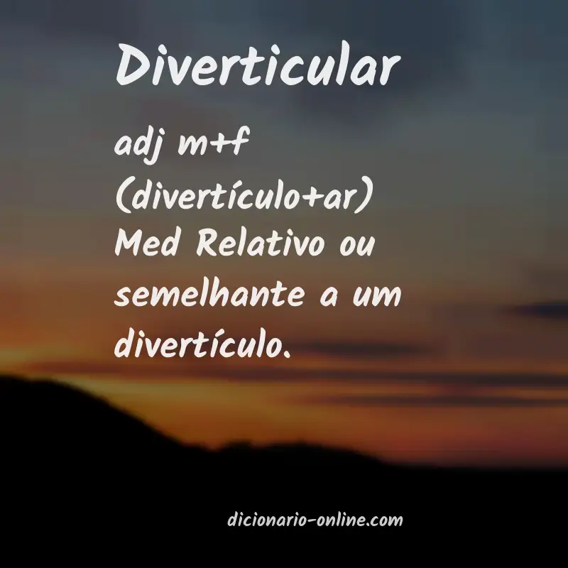Significado de diverticular