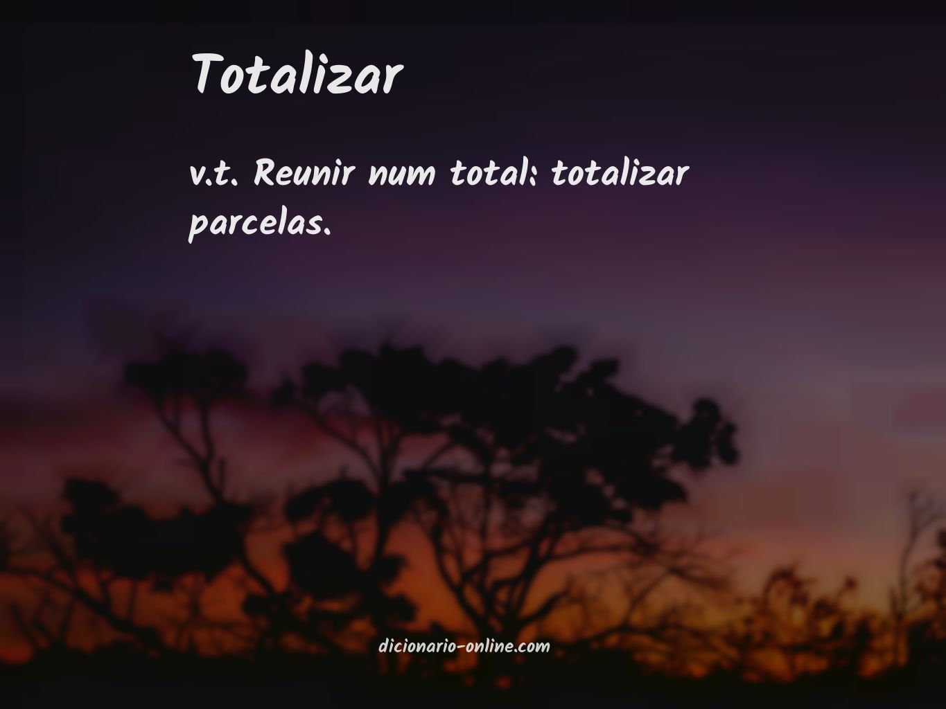 Significado de totalizar