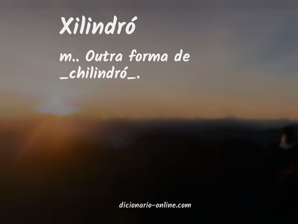 Significado de xilindró