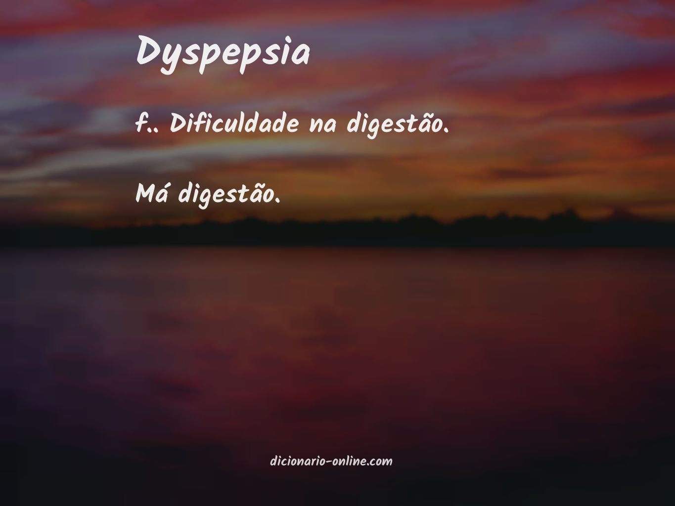 Significado de dyspepsia