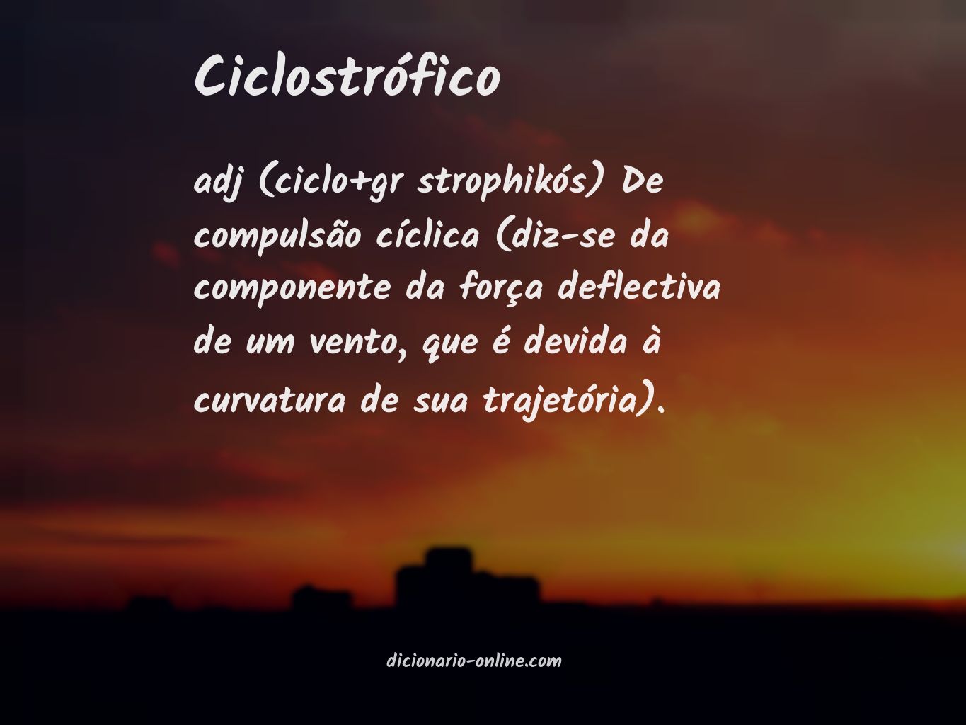 Significado de ciclostrófico